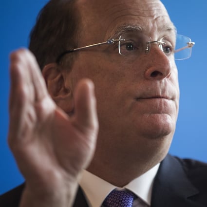 Larry Fink, chairman and CEO of BlackRock, said the coronavirus pandemic drove the world’s biggest asset manager to confront the threat of climate change ‘more forcefully’. Photo: Bloomberg