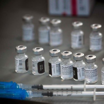 Among the three brands of vaccines already procured by the Hong Kong, the jabs by Pfizer-BioNTech enjoyed the highest level of acceptability at 55.9 per cent among respondents. Photo: AFP