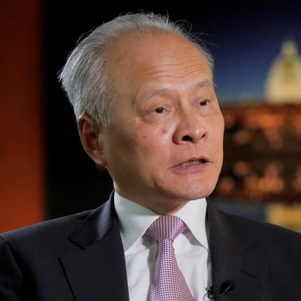 China’s ambassador to the US Cui Tiankai says the two countries can be competitive without being rivals. Photo: Reuters