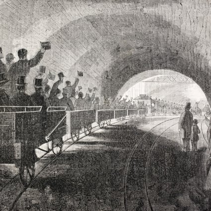 A trial run of the London Underground, in 1862. Photo: Getty Images