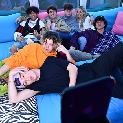 Italian TikTok influencers relax in the Defhouse in Milan, Italy. All the influencers live on site, although the address remains a closely guarded secret. Photo: AFP
