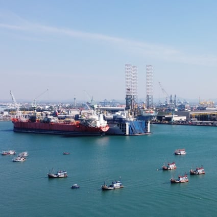A tanker docked at Laem Chabang Port in Chonburi Province. Photo: Vijitra Duangdee