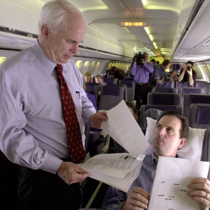 John Weaver (right) is a strategist who advised the late Republican senator John McCain. File photo: AFP