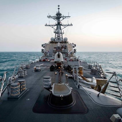 The USS John S. McCain sailed through the Taiwan Strait on Thursday. Photo: Facebook