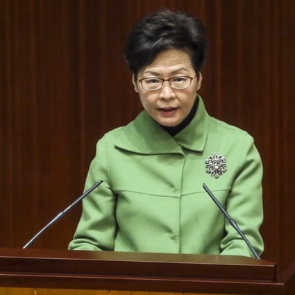 Chief Executive Carrie Lam attends a question and answer session at the Legislative Council on Thursday. Photo: Sam Tsang