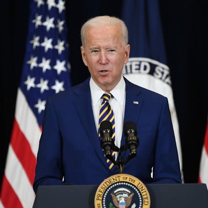 US President Joe Biden delivers his first foreign policy address in Washington on Thursday. Photo: AFP