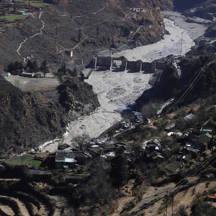 A damaged dam near the Dhauliganga hydro power project after a glacier burst in India's northern state of Uttarakhand. Photo: Xinhua