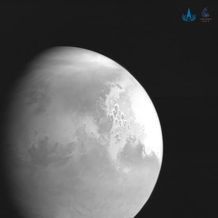 This photo released by the China National Space Administration (CNSA) on February 5, 2021 is the first image of Mars captured by China's Tianwen-1 about 2.2 million kilometres from Mars. Photo: EPA-EFE/China National Space Administration