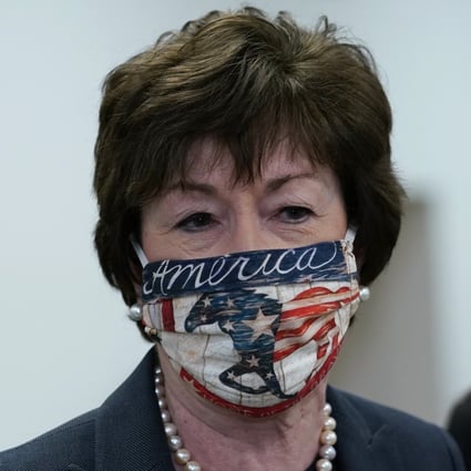 Senator Susan Collins is one of six senators seriously considering impeaching former president Donald Trump. Photo: AP