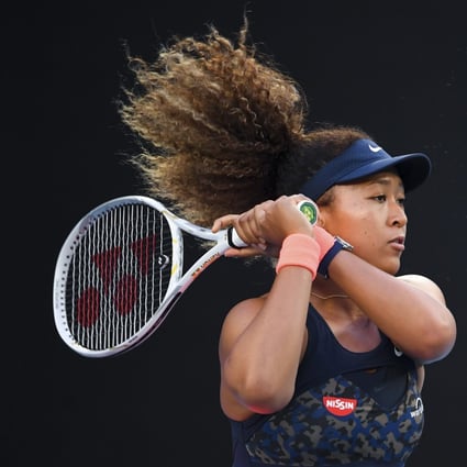 Naomi Osaka, of Japan, in action during her second round Women's singles match against Caroline Garcia, of France, at the Australian Open at Melbourne Park. Photo: EPA