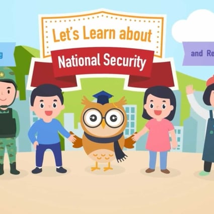 A seven-minute video introducing national security law to young pupils is part of the teaching materials provided by the Hong Kong Education Bureau. Photo: Handout