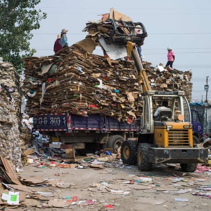 China banned imports of waste paper from this year. Photo: AFP