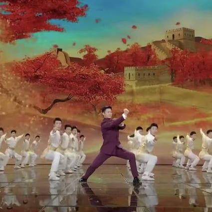 A martial arts performance during the 2021 Spring Festival Gala. Outside the CCTV’s annual show, China’s major internet platforms have launched competing digital red packet campaigns for the Lunar New Year. Photo: YouTube