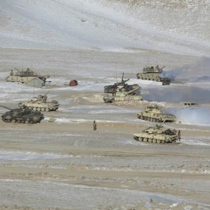 Indian and Chinese troops and tanks disengaging from the banks of Pangong Tso in Eastern Ladakh. Photo: Northern Command, Indian Army