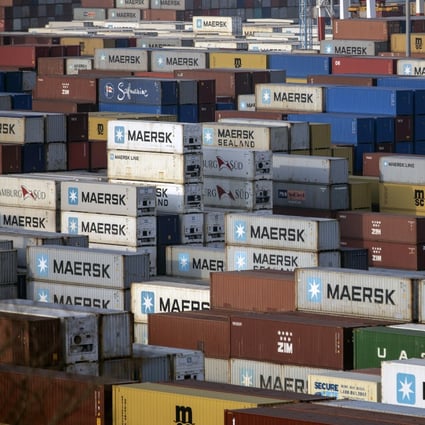 Shipping containers sit at the Yangshan Deepwater Port in Shanghai on January 11. These building blocks of global trade are in increasingly short supply, posing potential bottlenecks that could disrupt supply chains at a time when economic recovery is sorely needed. Photo: Bloomberg