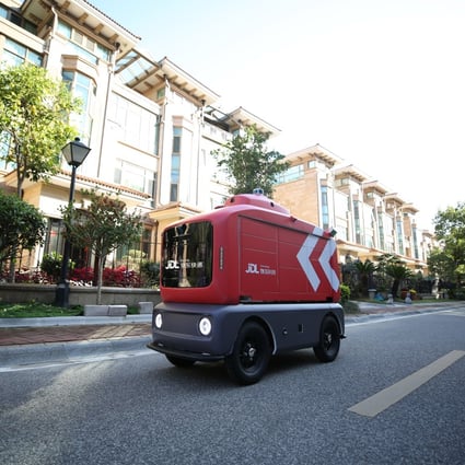 JD.com plans to put 100 autonomous delivery robots into operation in Changshu, a city in eastern China's Jiangsu province, by the end of this year. Photo: Handout