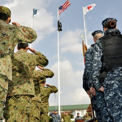US and Japanese troops attend the opening ceremony of a joint military exercise in Sasebo Base, Japan, in 2010. Photo: Xinhua