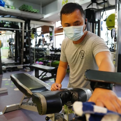 Ray Or, owner of RMG Muaythai & Fitness Gym, gets ready to reopen. Photo: Sam Tsang