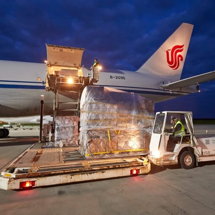 Data showed the number of international cargo flights during the seven-day period surged 212.48 per cent year on year. Photo: EPA