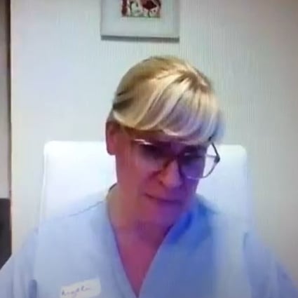 Angela Millar, executive director of the Little Mountain Place care home in Vancouver, British Columbia, in a screenshot from a Zoom briefing on December 21, 2020. Forty-one residents died of Covid-19 at the home in the city's deadliest outbreak. Photo: SCMP
