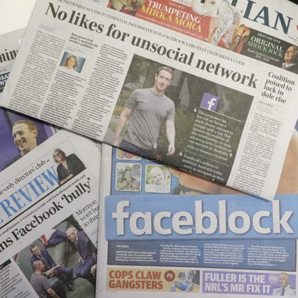 The Australian press reacts to Facebook’s move. Photo: AP