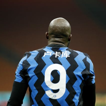 Inter Milan's Romelu Lukaku wears a special edition shirt featuring his name written in Chinese to celebrate the Lunar New Year in the club’s game against Lazio. Photo: Reuters