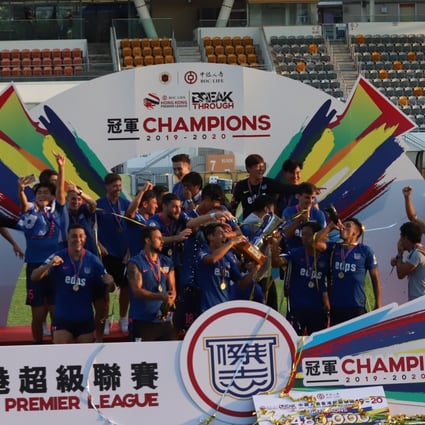 Kitchee are crowned 2020 Hong Kong Premier League champions, qualifying them for the 2021 AFC Champions League. Photo: Chan Kin-wa