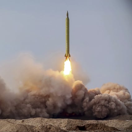 A missile is launched during a drill in Iran in January. Tehran has taken a tough line on the Biden administration’s early efforts to revive the 2015 nuclear deal. Photo: Iranian Revolutionary Guard via AP