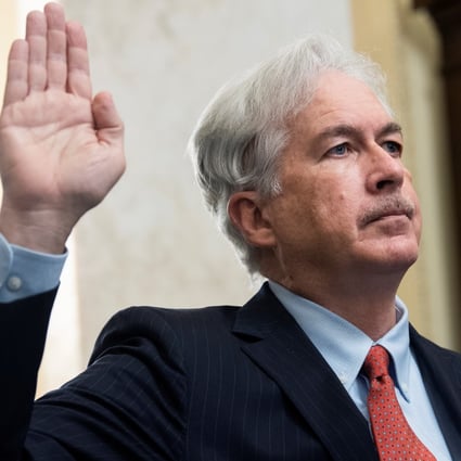 William Burns, nominee for Central Intelligence Agency (CIA) director, is sworn into his Senate Intelligence Committee hearing on Capitol Hill on Wednesday. Photo: Reuters
