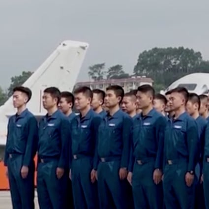 Some of the personnel taking part in the PLA Southern Theatre Command’s bomber exercises in the South China Sea after the Lunar New Year. Photo: CCTV