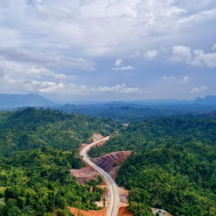 Laos’ mountainous terrain posed challenges in building the rail link. Photo: Xinhua