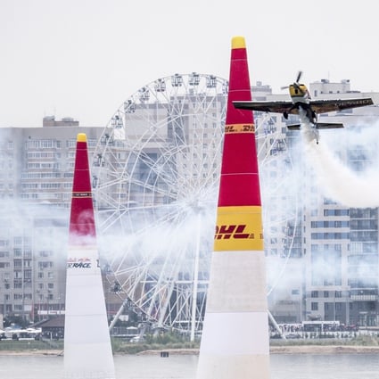 Hong Kong‘s Kenny Chiang Ting in action during the Kazan leg of the Air Race World Championship Challenger Class. Photo: Red Bull