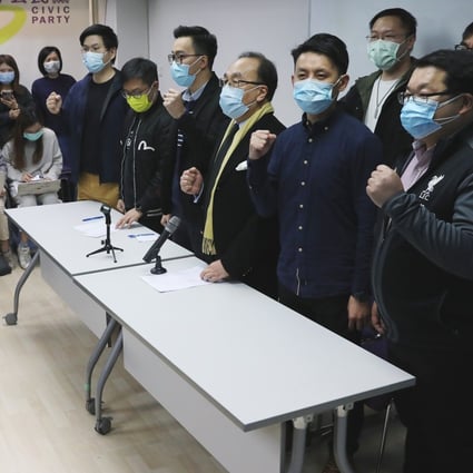 Pan-democrats hold a press briefing last month following the mass arrests. Photo: May Tse