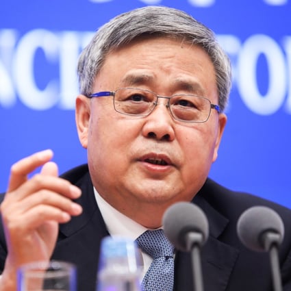 Guo Shuqing, Communist Party secretary of the People’s Bank of China (PBOC), says the US stock market is the greatest bubble risk in the global economy. Photo: Simon Song