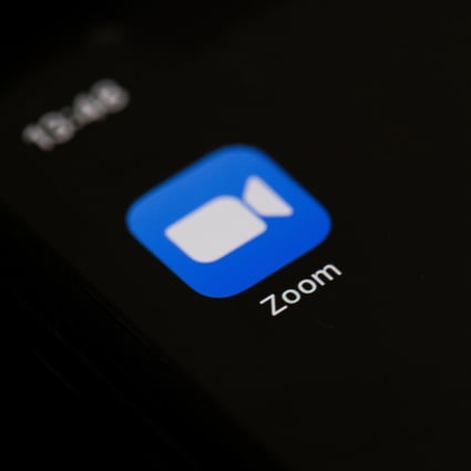The logo of the social network application Zoom on the screen of a phone. Photo: AFP