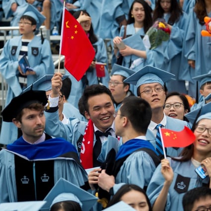The decline in growth in the number of Chinese students studying the US is directly related to the Trump administration’s restrictions, according to a Beijing-based think tank. Photo: Xinhua