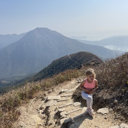 Winnie Wheeler, five years old, hikes the whole Lantau Trail over two months for ImpactHK, a charity for the homeless in Hong Kong. Photos: Handout