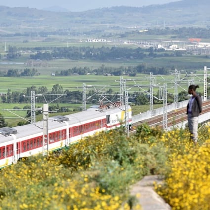 The Ethiopia-Djibouti railway, Africa’s first modern electrified rail route, was built by Chinese firms. Photo: Xinhua