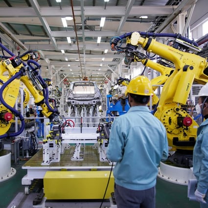 Robotics and new energy vehicles are among eight priority areas identified by Beijing to help advance the country’s manufacturing capabilities. Photo: Reuters