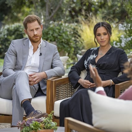 Prince Harry and Meghan give their interview to Oprah Winfrey. Photo: AP