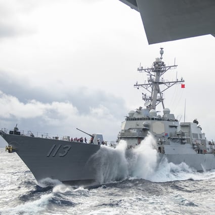 The USS John Finn’s transit was described by the navy as a scheduled deployment. Photo: Handout