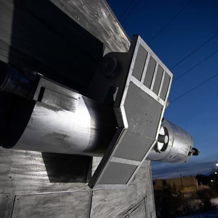 A replica of the Razor Crest gunship from the Mandalorian Disney+ TV series, built by science fiction fans in Yakutsk, Russia. Photo: Reuters
