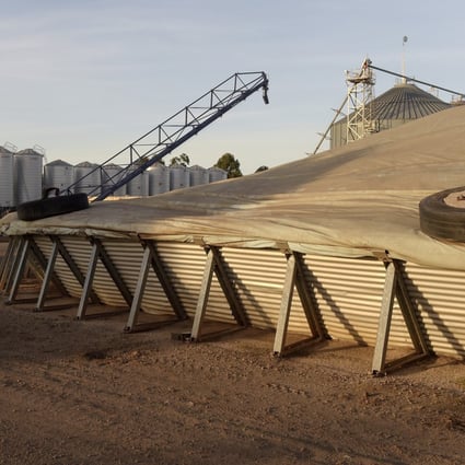 A stockpile of barley awaits shipping at a grain facility in Victoria, Australia. Photo: Bloomberg