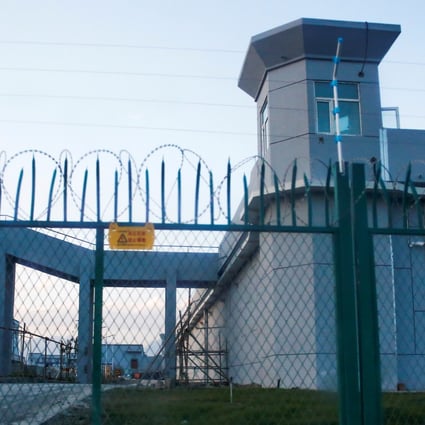 A perimeter fence is constructed around what is officially known as a vocational skills education centre in Dabancheng in Xinjiang Uygur autonomous region in 2018. Photo: Reuters