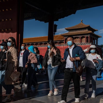 More than 1.1 million people visited attractions like the Forbidden City in Beijing on Saturday. Photo: AFP