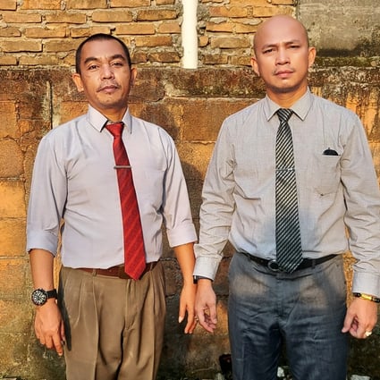 Human rights lawyers in Medan, Kamal Pane (left) and Ranto Sibarani say they will sue Kimia Farma for compensation. Photo: Aisyah Llewellyn