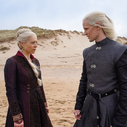 Emma D’Arcy as Princess Rhaenyra Targaryen and Matt Smith as Prince Daemon Targaryen in The House of the Dragon, prequel to the Game of Thrones on HBO.