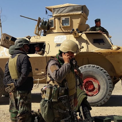 Afghan security forces during an ongoing fight with the Taliban. Photo: AFP