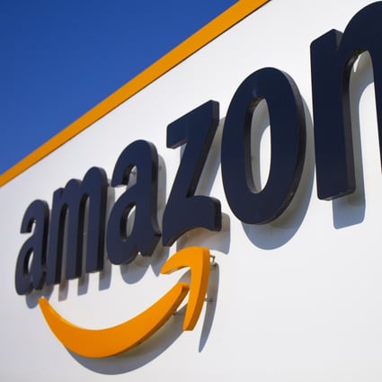 The Amazon logo is seen in Douai, northern France on April 16, 2020. Photo: AP Photo