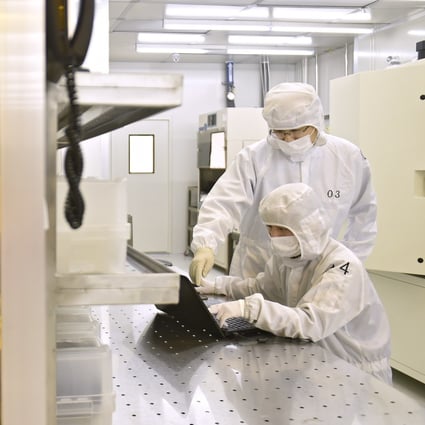 Engineers work at a semiconductor enterprise in Dalian, Liaoning Province. State media has emphasised that making chips is not only very difficult, but represents the pinnacle of global cooperation. Photo: Xinhua